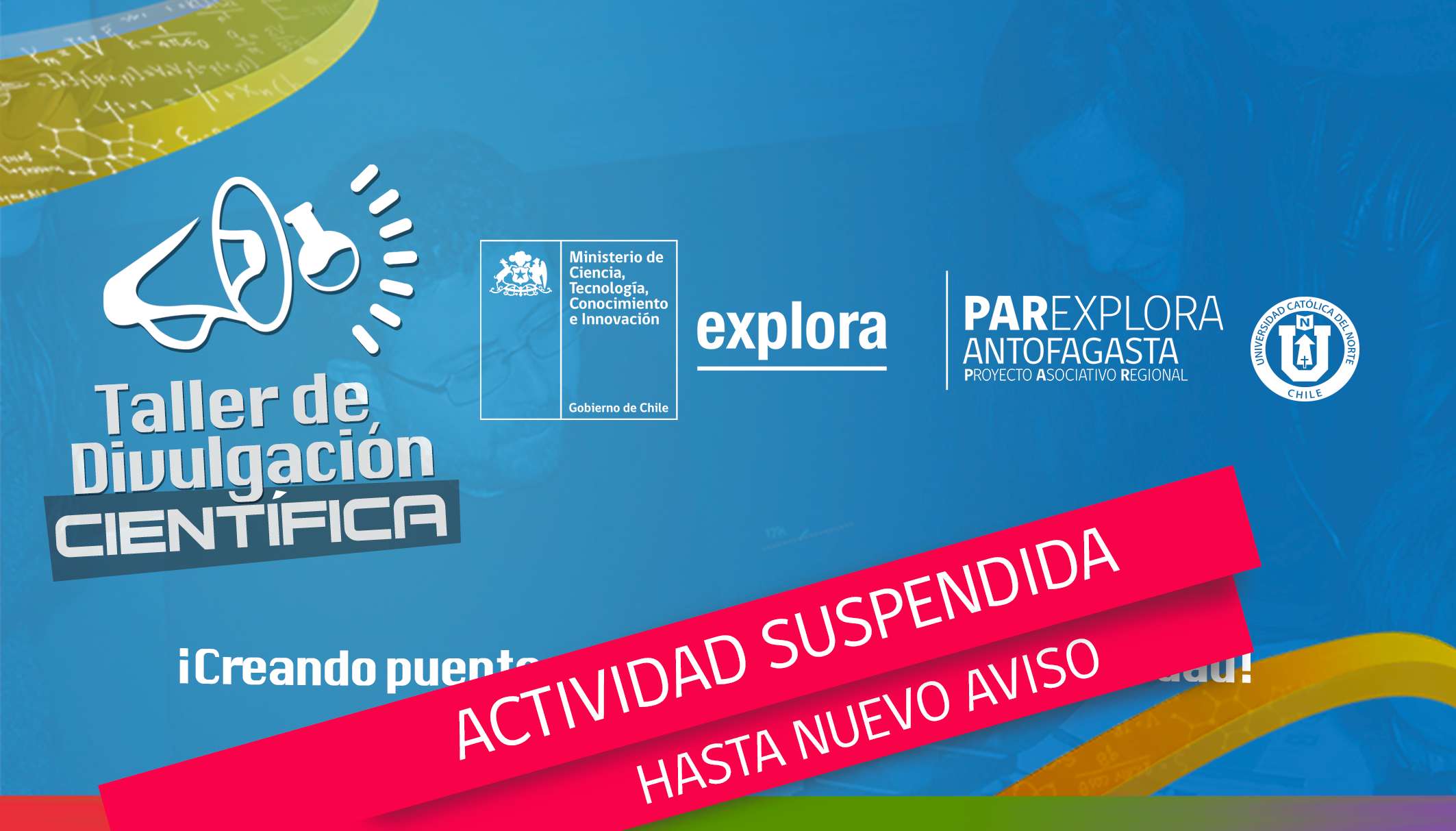 Suspensión de Taller de Divulgación Científica 2020