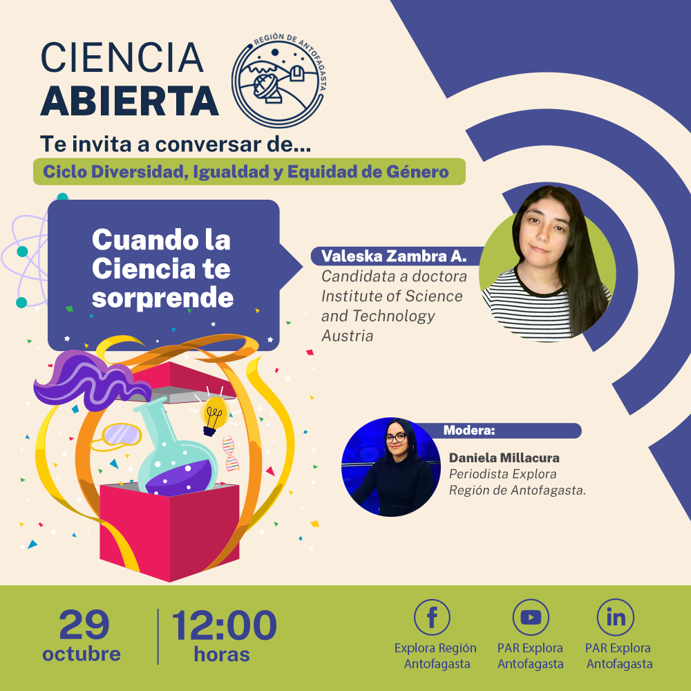 INVESTIGADORA Y FÍSICA COPIAPINA ESTARÁ EN PRÓXIMA CHARLA DE CIENCIA ABIERTA