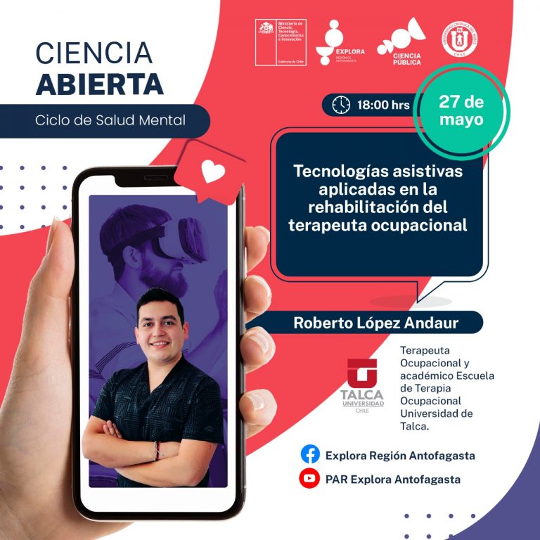 Académico de la U. de Talca dictará tercera charla de salud mental de Explora Antofagasta