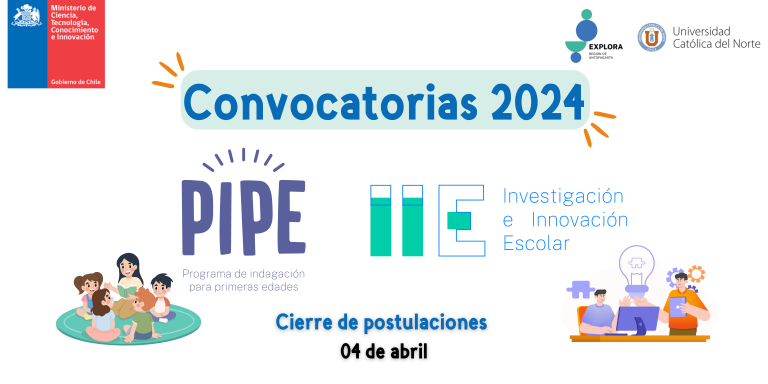 PAR Explora Antofagasta invita a participar en Proyecto de Innovación Escolar IIE y Programa de Indagación para Primeras Edades 2024