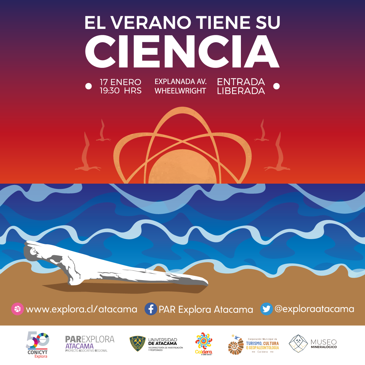 Municipio de Caldera y PAR EXPLORA de la UDA realizarán inédita intervención que combinará Ciencia y Bohemia