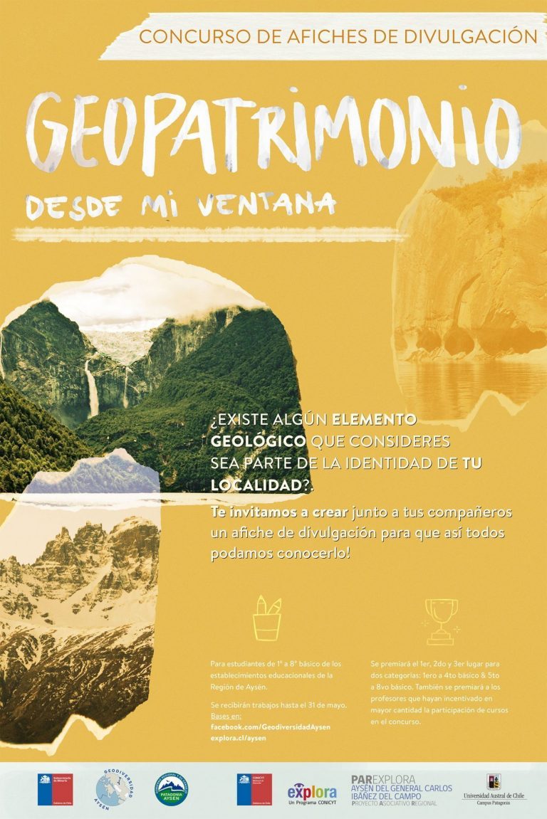 Concurso “Geopatrimonio desde mi ventana”: elabora un afiche y participa por entretenidos premios para tu curso