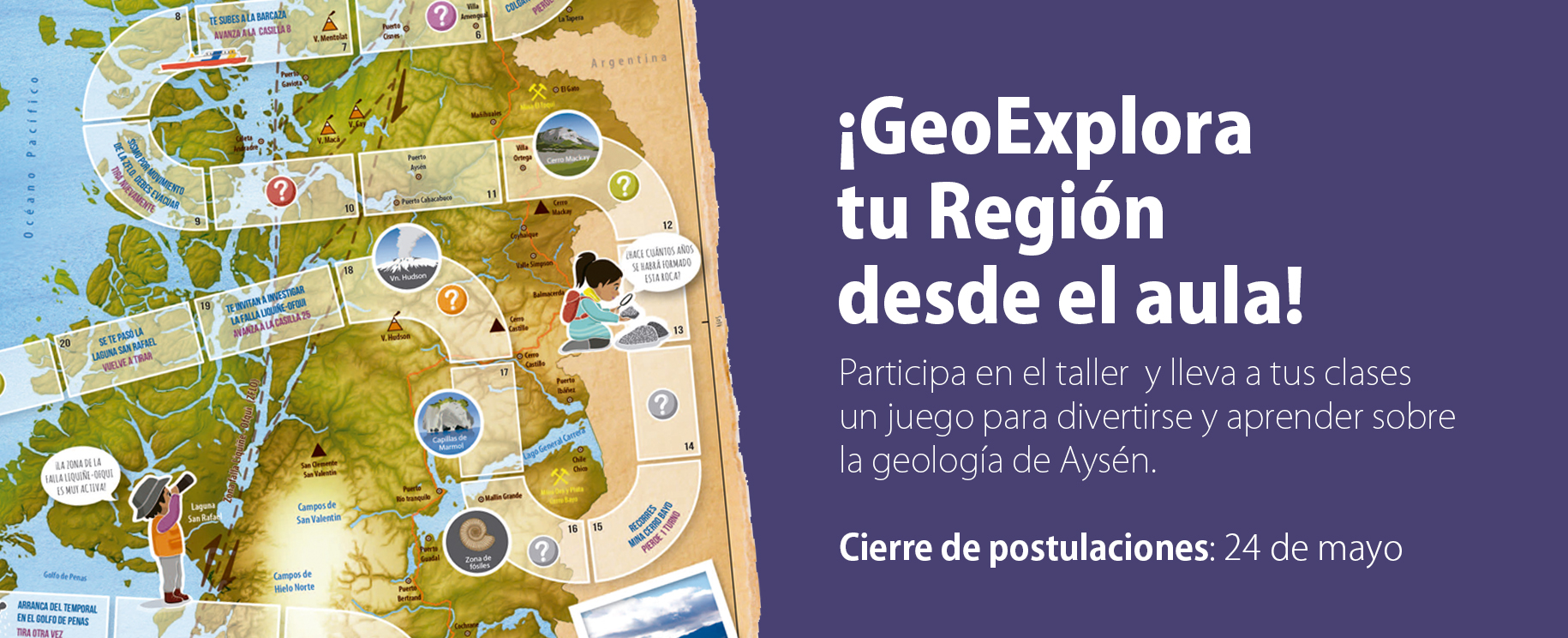 Juego de tablero permitirá a docentes enseñar geología de Aysén en el aula