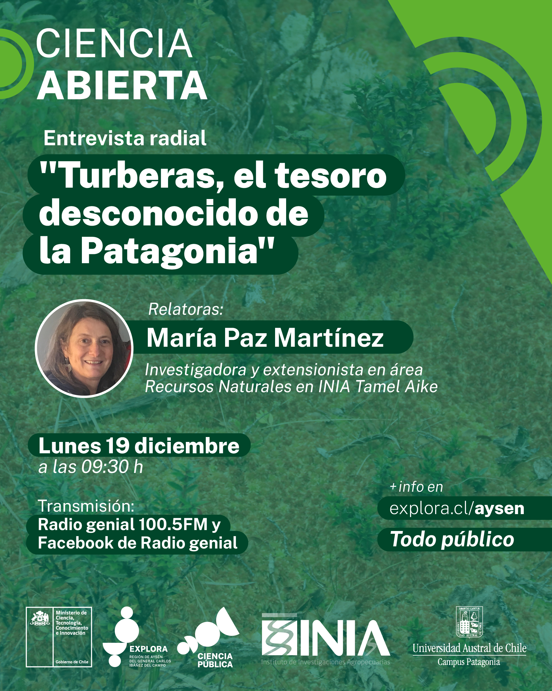Entrevistas #CienciaAbierta “Turberas, el tesoro desconocido de la Patagonia”