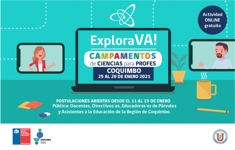 Recargado de pedagogía y ciencia: Campamento Explora Va! 2021 se realizará del 25 al 29 de enero