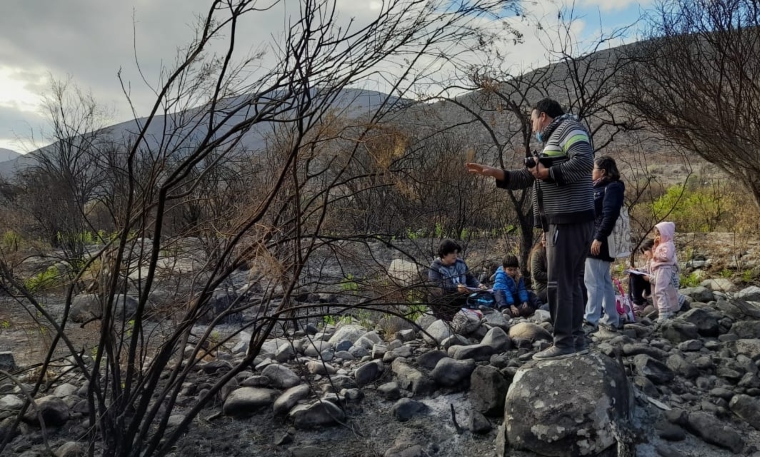 Estudiantes de Monte Patria investigan flora nativa afectada por un incendio forestal