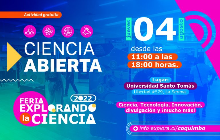 “Explorando la ciencia 2022”: gran feria de divulgación científica tendrá lugar en la Región de Coquimbo