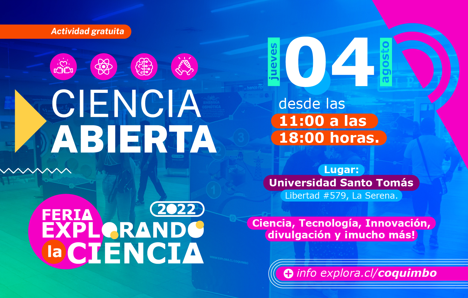 “Explorando la ciencia 2022”: gran feria de divulgación científica tendrá lugar en la Región de Coquimbo