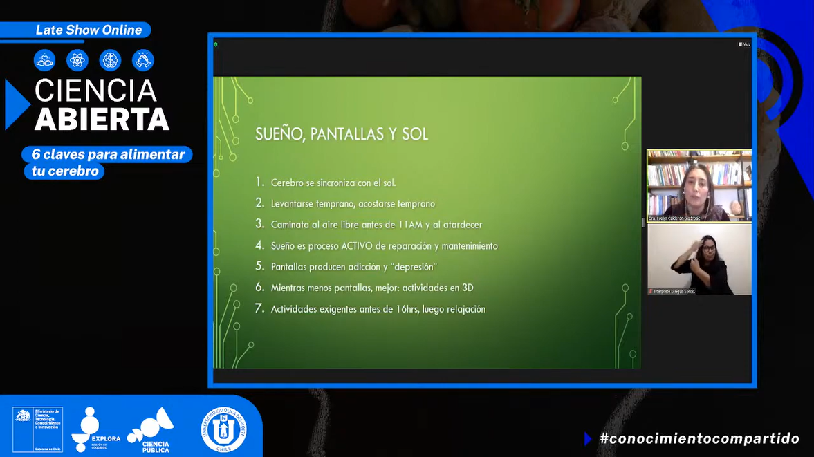 Dra. Evelyn Calderón: “Lo que podamos ocupar en cuidar el desarrollo de nuestro cerebro, va a retornar a nuestras vidas bajo la forma de bienestar”