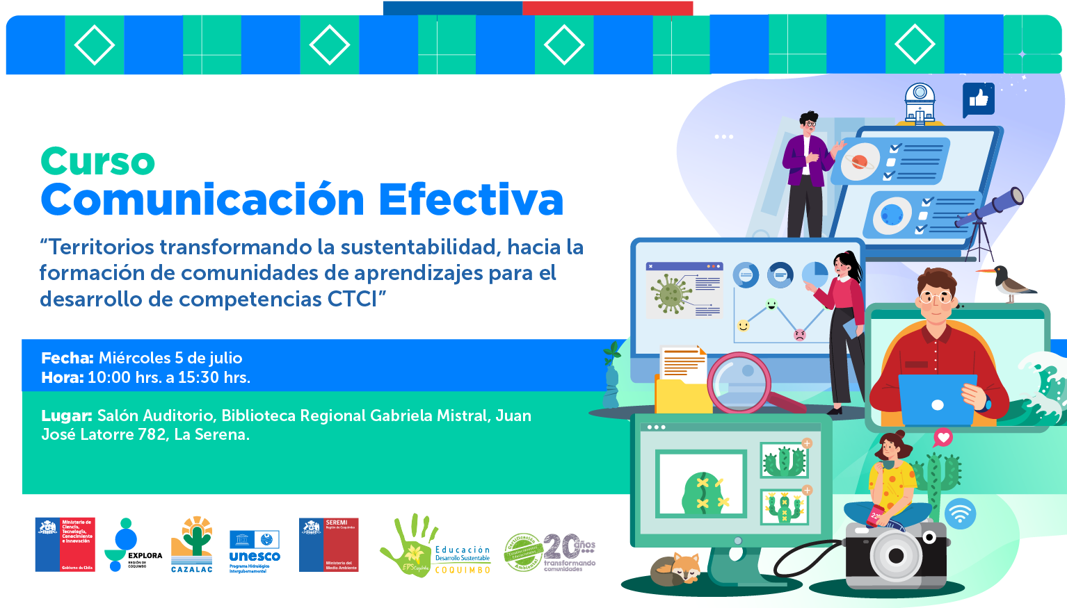 Conoce las bases e inscríbete aquí en el Curso Comunicación Efectiva PAR Explora Coquimbo