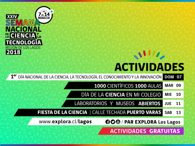 Explora Los Lagos presenta Parrilla Programática de XXIV Semana Nacional de la Ciencia y la Tecnología