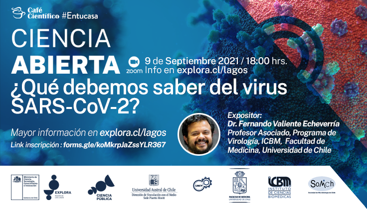 Inscripciones abiertas: Café Científico ¿Qué debemos saber del Virus SARS-CoV-2?