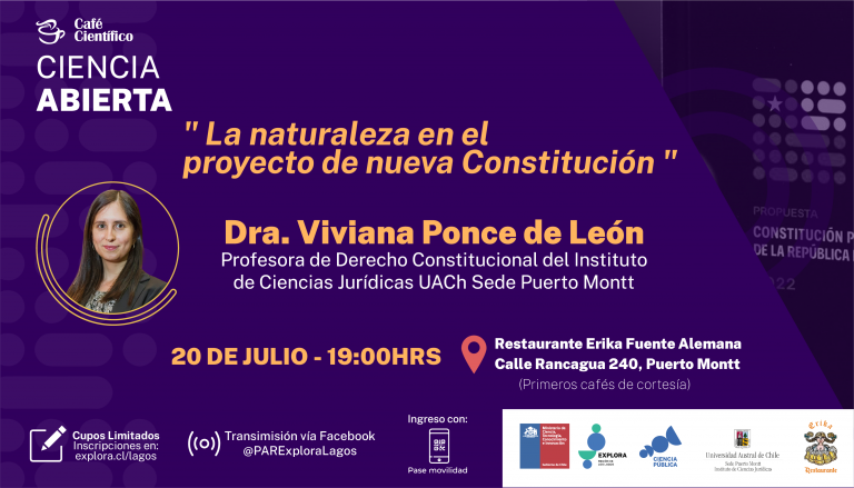 Café Científico analizará el rol de la naturaleza en la  propuesta de nueva Constitución