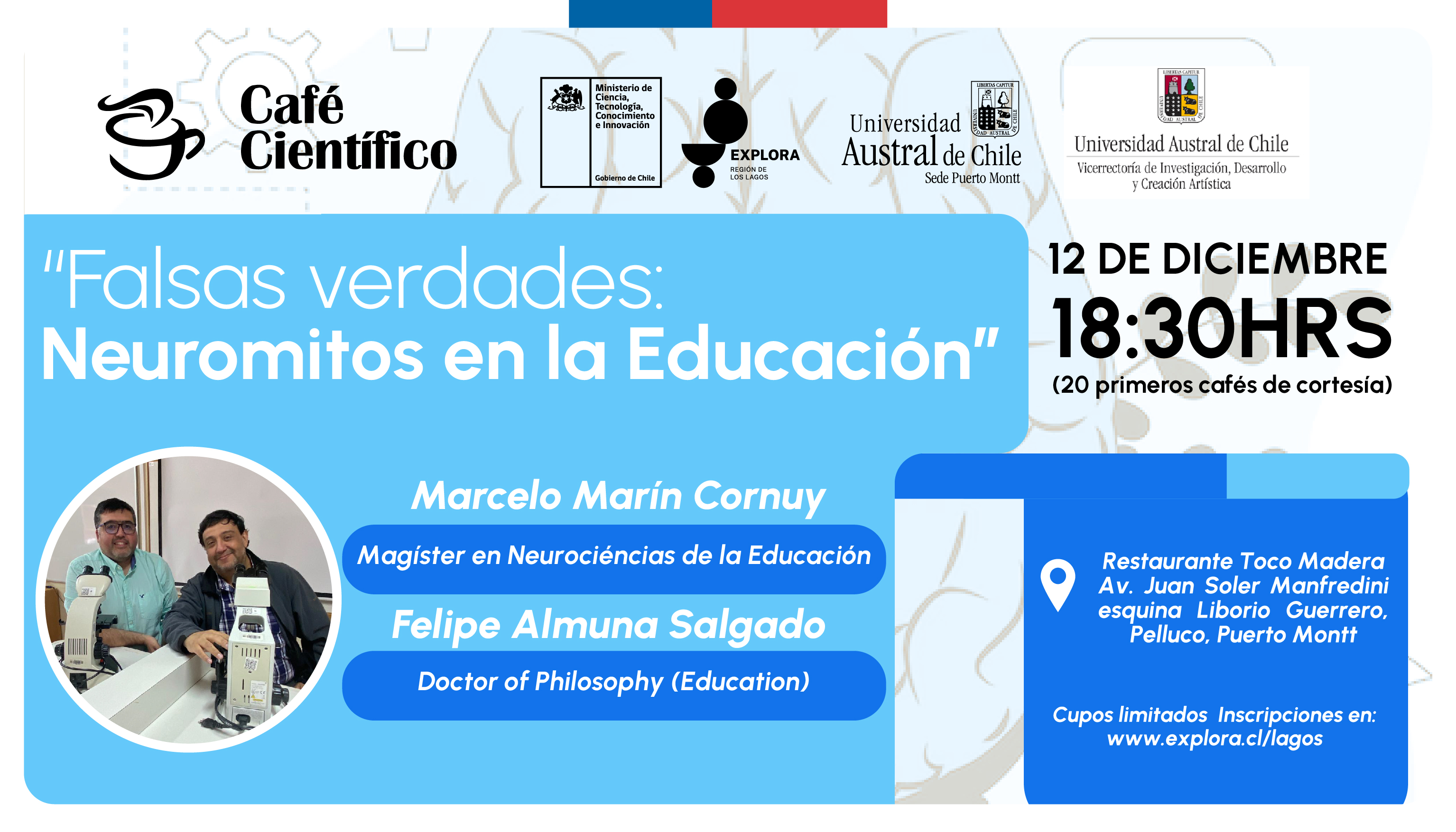 En el próximo Café Científico conversaremos acerca de: «Falsas verdades: Neuromitos en la Educación»
