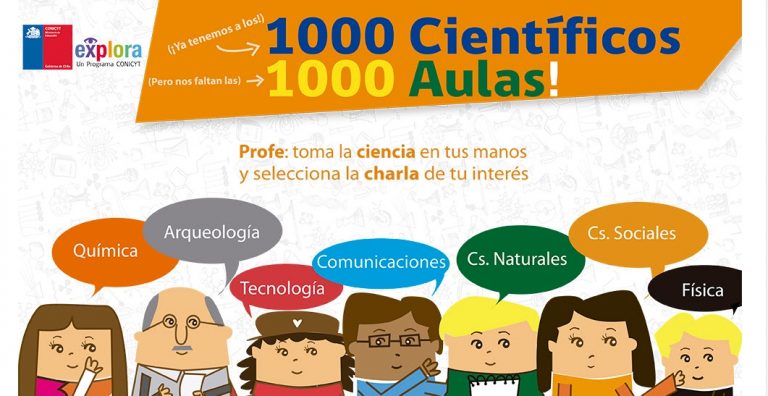 ¡Profe! Inscribe a tu curso en 1000 Científicos 1000 Aulas