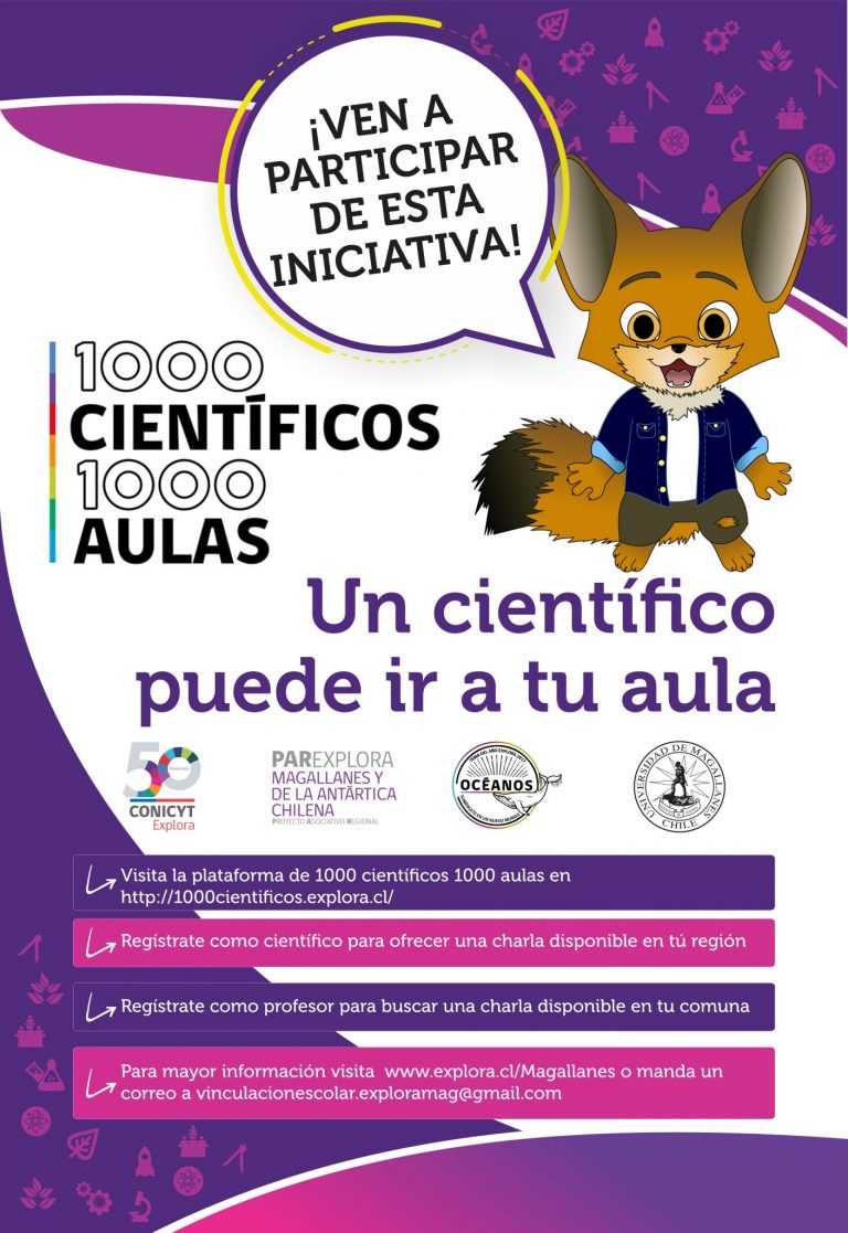 PAR Explora de CONICYT Magallanes invita a científicos y establecimientos a sumarse a 1000 Científicos 1000 Aulas