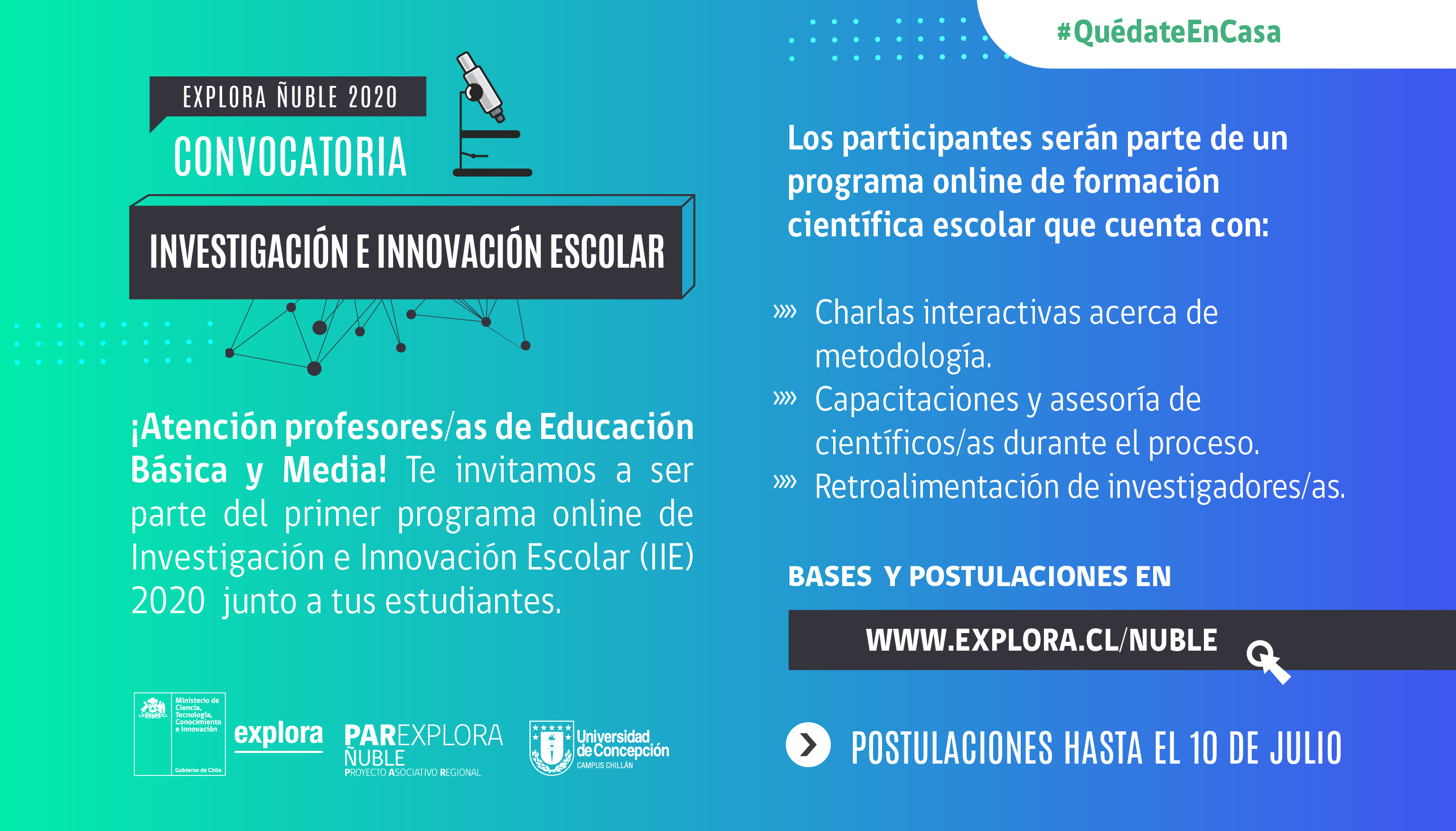 PAR Explora Ñuble invita a desarrollar Investigación e Innovación Escolar desde casa