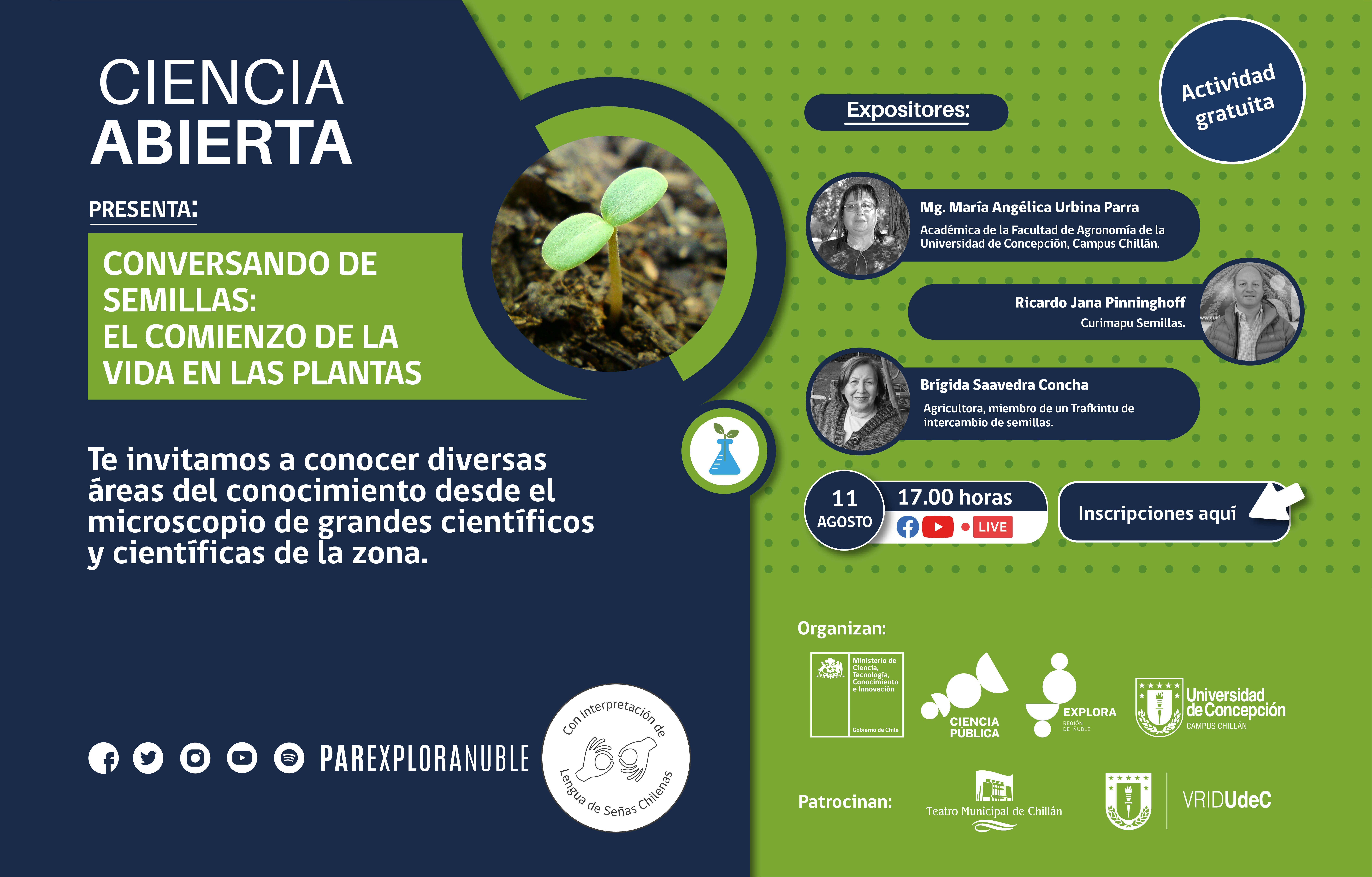 Ciencia Abierta “Conversando de Semillas: El comienzo de la vida en las plantas”