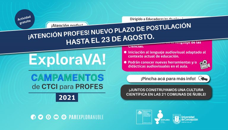 Inician las postulaciones para ser parte del campamento científico online Explora ¡Va!