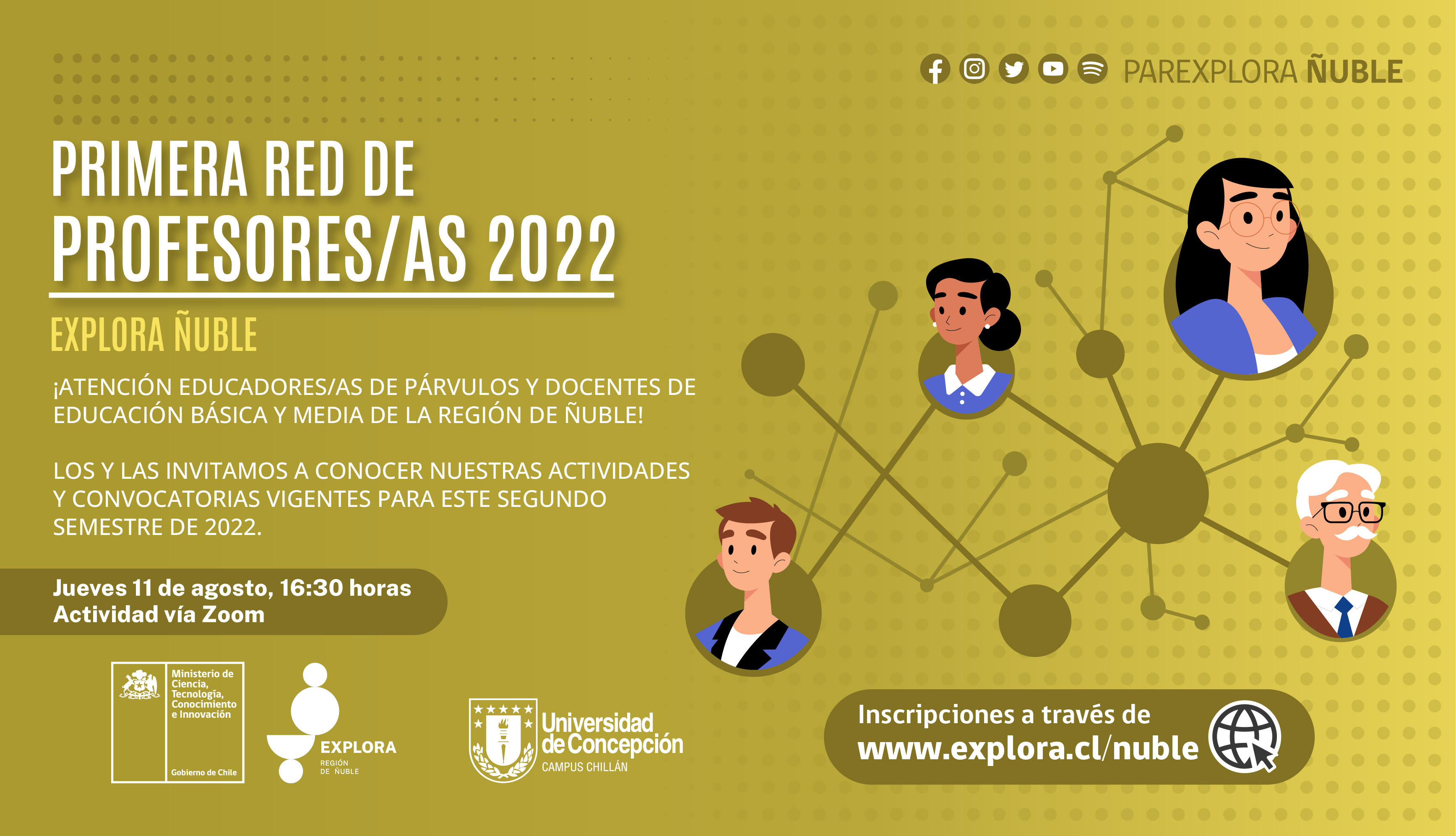 Primera Red de profesores/as 2022: acompáñanos a construir una cultura científica en la Región de Ñuble