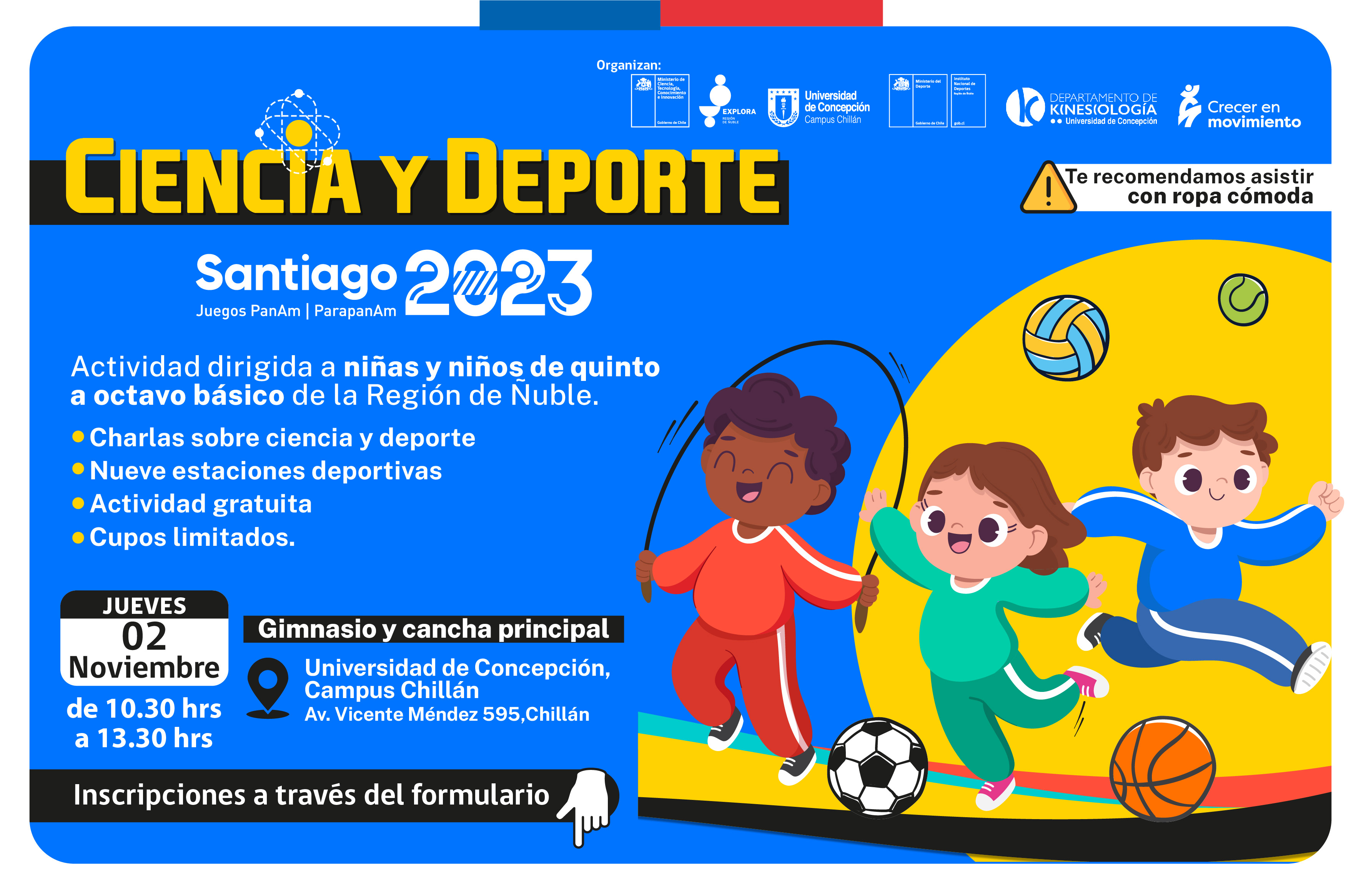 Inscripciones para Ciencia y Deporte: Panamericanos 2023