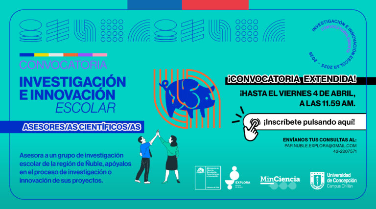 Convocatoria abierta: asesor/a científico/a de iniciativa IIE 2025–2026 de PAR Explora Ñuble