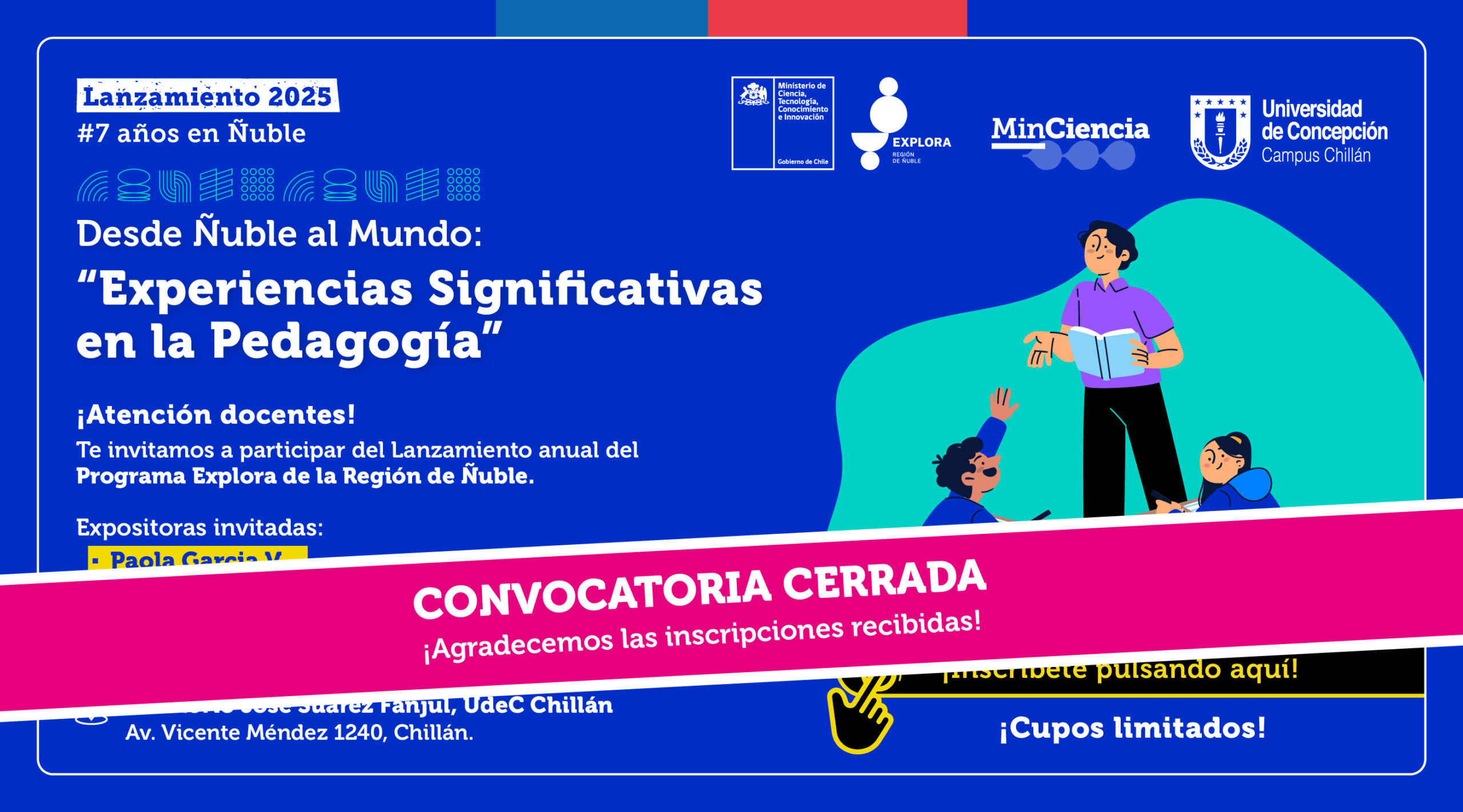 Cerramos Inscripciones de Lanzamiento de PAR Explora Ñuble 2025 – 2026