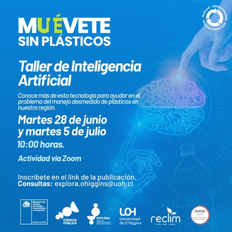 Taller de Inteligencia Artificial: PAR Explora invita a participar de nuevos cursos gratuitos de Muévete sin Plásticos