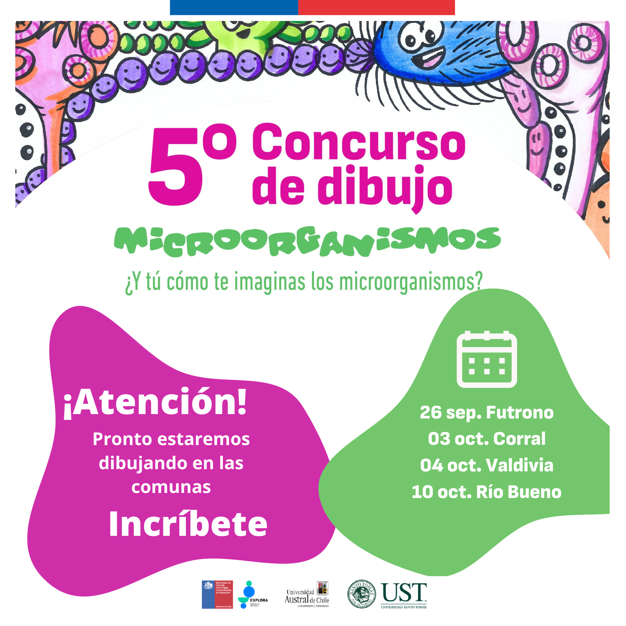 Participa en las dibujatones del 5to Concurso de Dibujo de Microorganismos 2023