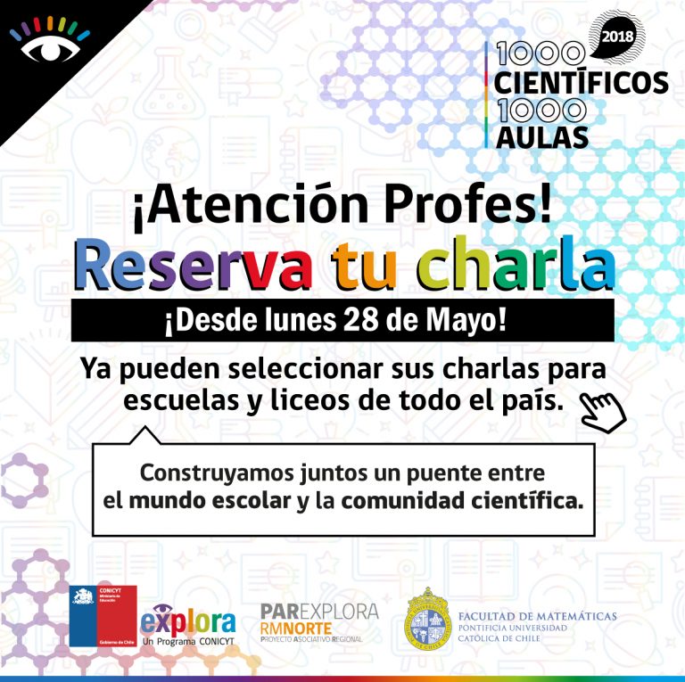 ¡Profe! Desde el 28 de mayo puedes inscribir a tu curso en 1000 Científicos 1000 Aulas