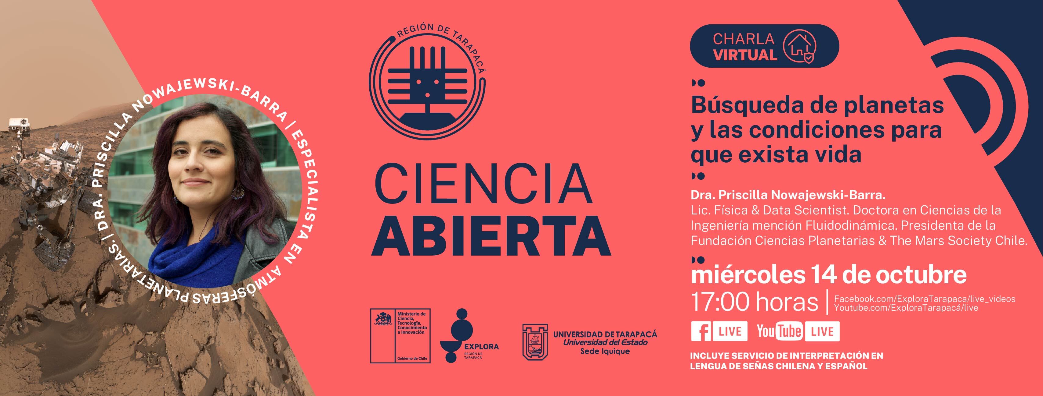Miércoles 14 de octubre: Charla “Búsqueda de planetas y las condiciones para que exista vida”