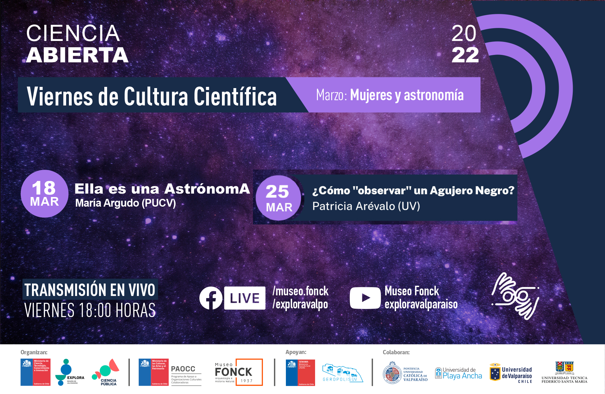 Marzo es de “Mujeres y Astronomía” en Viernes de Cultura Científica