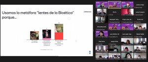 captura de la encuesta interactiva en Mentimeter sobre usar los "lentes de la bioética"