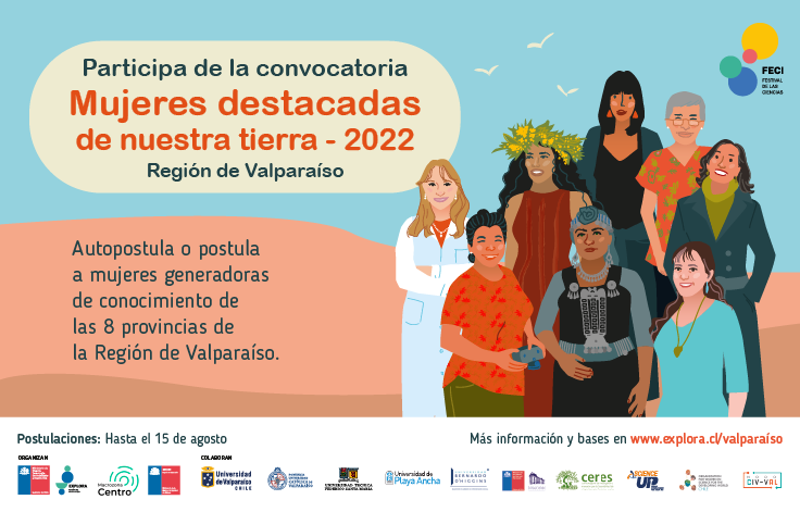 ¡Inspiración y trayectoria! Nomina o postula a convocatoria “Mujeres destacadas de nuestra tierra 2022” de Explora Valparaíso