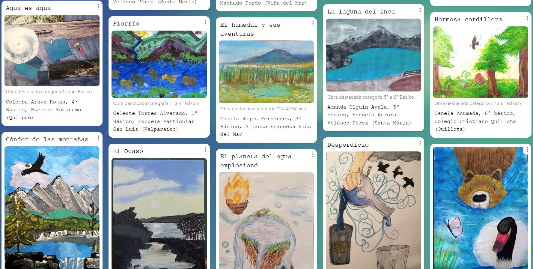 Sorpréndete con las obras ganadoras del Concurso “Habitantes de agua dulce”